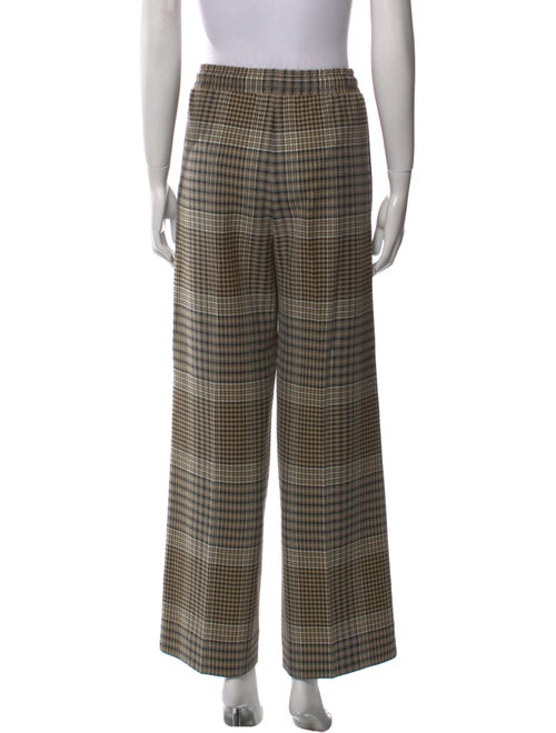 Maje Plaid Print Wide Leg Pants