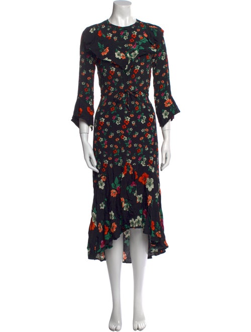 Maje Floral Print Long Dress
