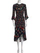 Maje Floral Print Long Dress
