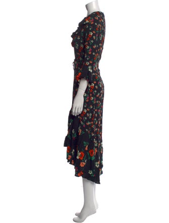 Maje Floral Print Long Dress