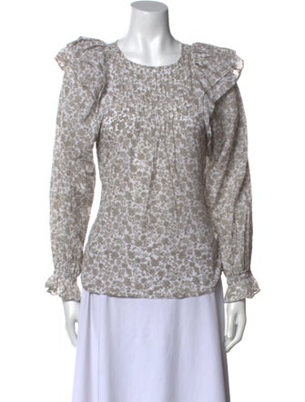 Maje Printed Crew Neck Sweatshirt