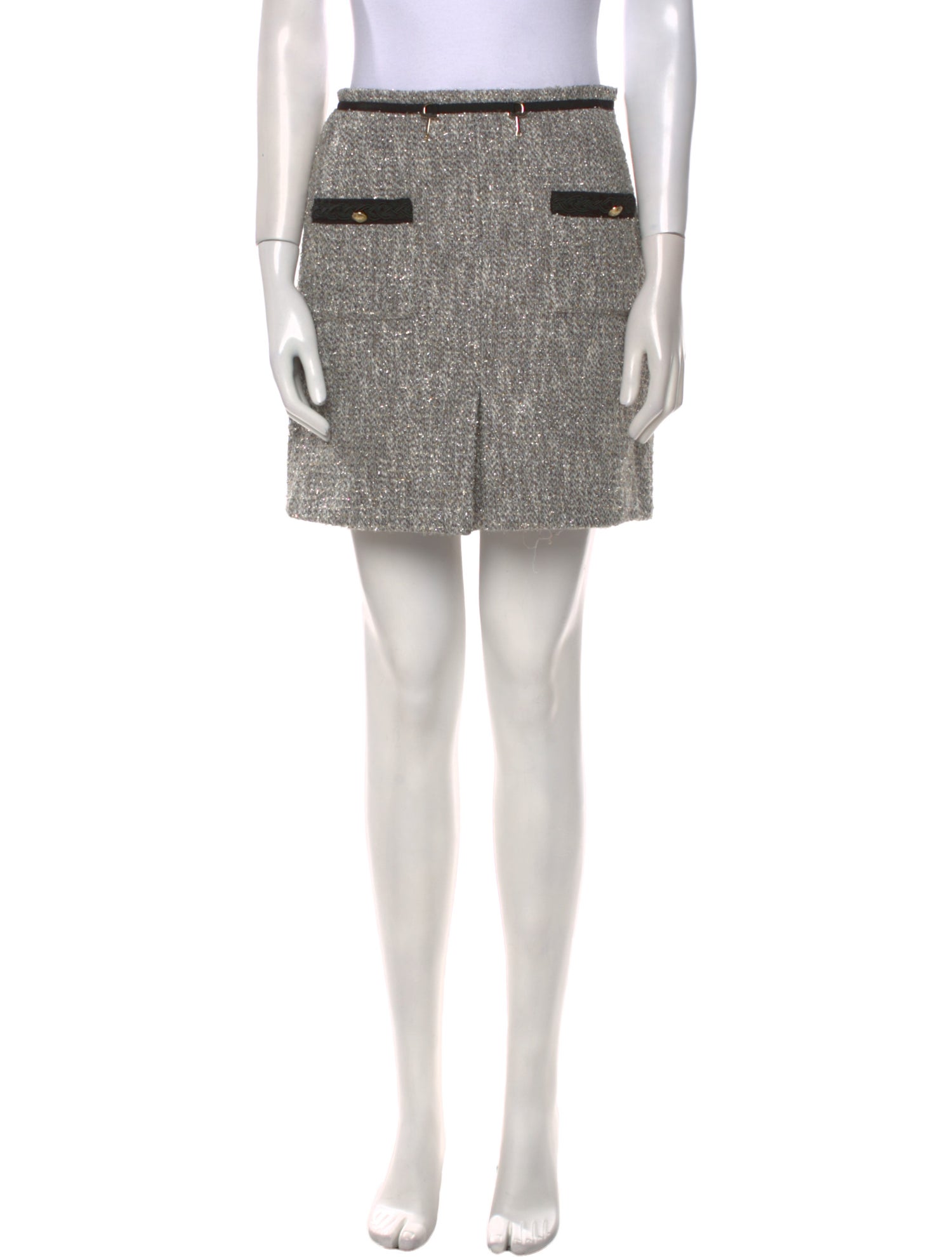 Maje Glitter Accents Mini Skirt