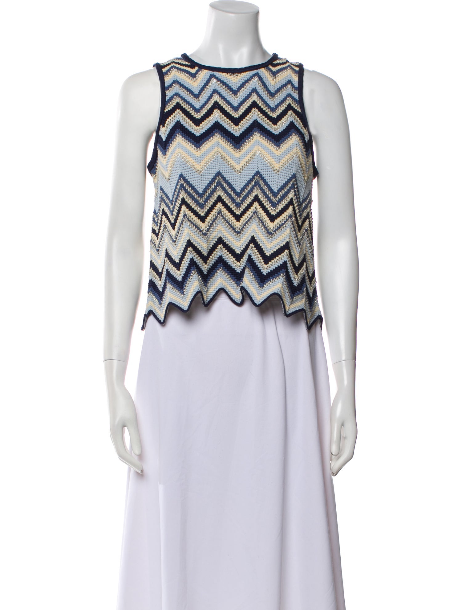 Maje Striped Crew Neck Crop Top w/ Tags