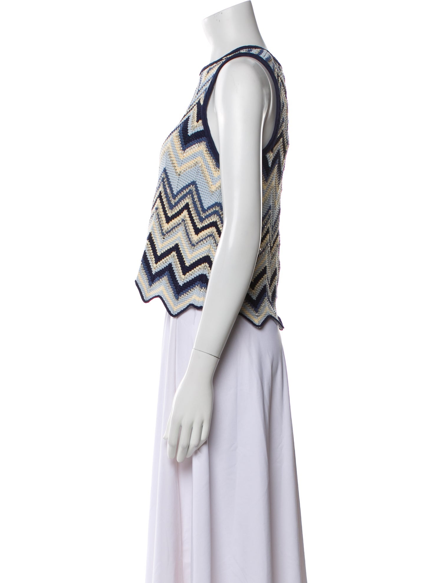 Maje Striped Crew Neck Crop Top w/ Tags