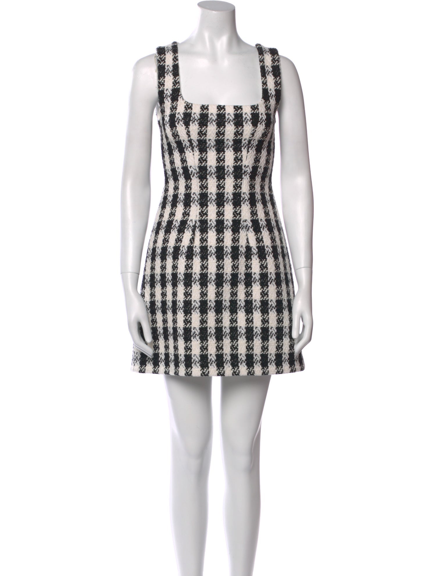 Maje Plaid Print Mini Dress