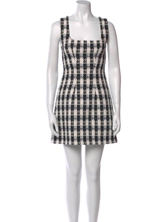 Maje Plaid Print Mini Dress