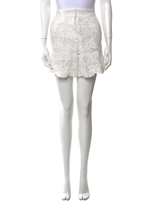 Maje Lace Pattern Mini Shorts