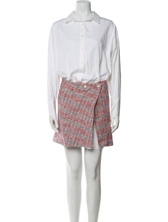 Maje Printed Pleated Accents Skirt Set