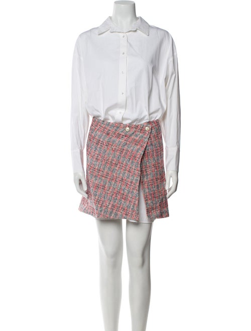 Maje Printed Pleated Accents Skirt Set