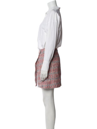 Maje Printed Pleated Accents Skirt Set