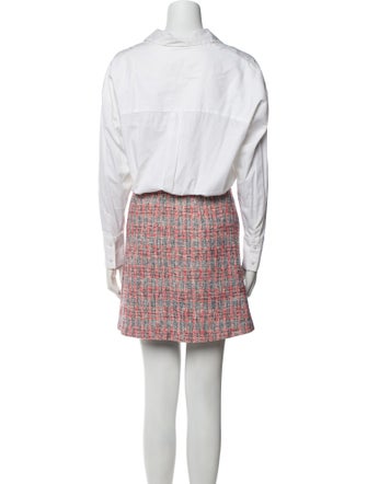 Maje Printed Pleated Accents Skirt Set