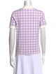 Maje Plaid Print Short Sleeve Polo