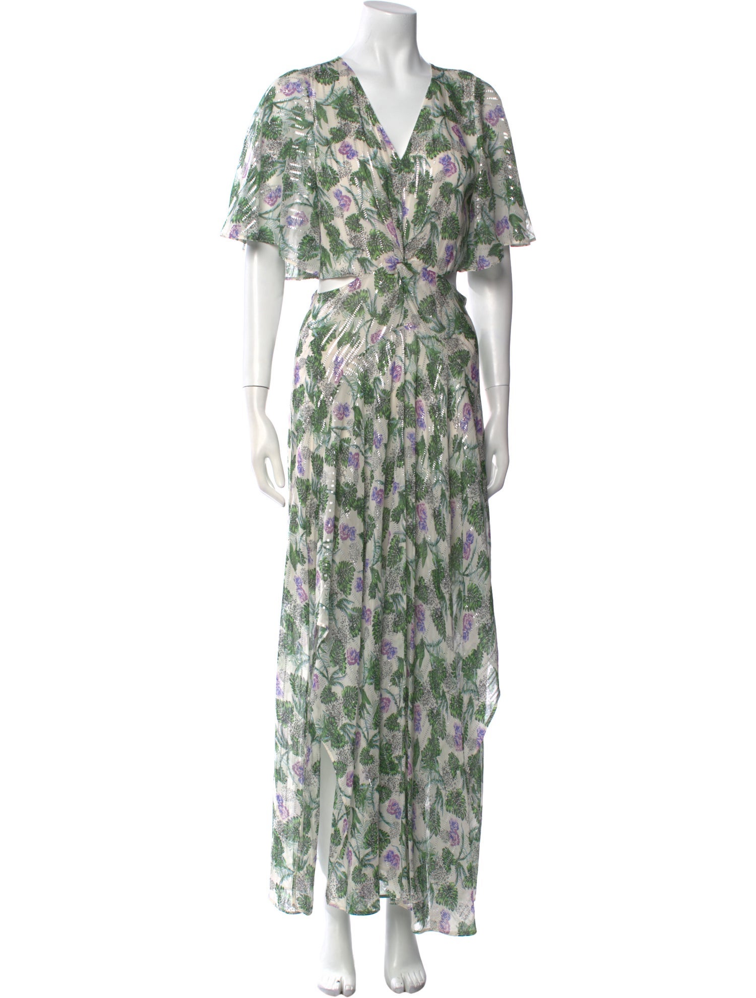 Maje Floral Print Long Dress