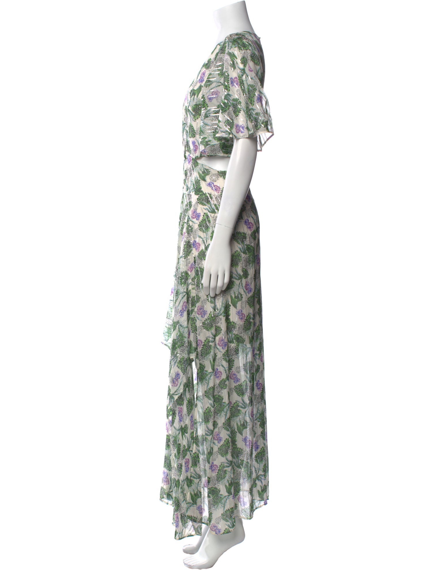 Maje Floral Print Long Dress