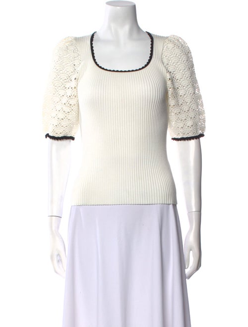 Maje Scoop Neck Short Sleeve Top