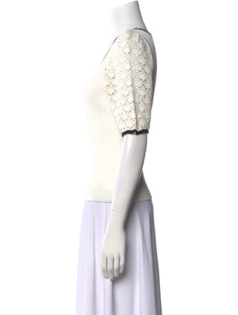 Maje Scoop Neck Short Sleeve Top