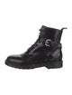 Maje Leather Combat Boots