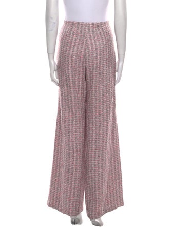 Maje Tweed Pattern Wide Leg Pants