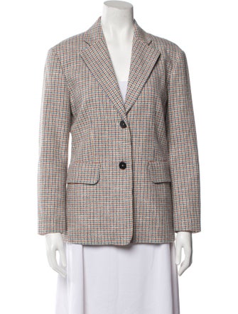Maje Houndstooth Print Blazer