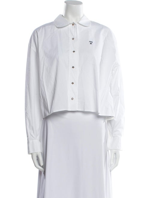 Maje Long Sleeve Button-Up Top