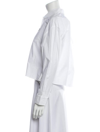 Maje Long Sleeve Button-Up Top