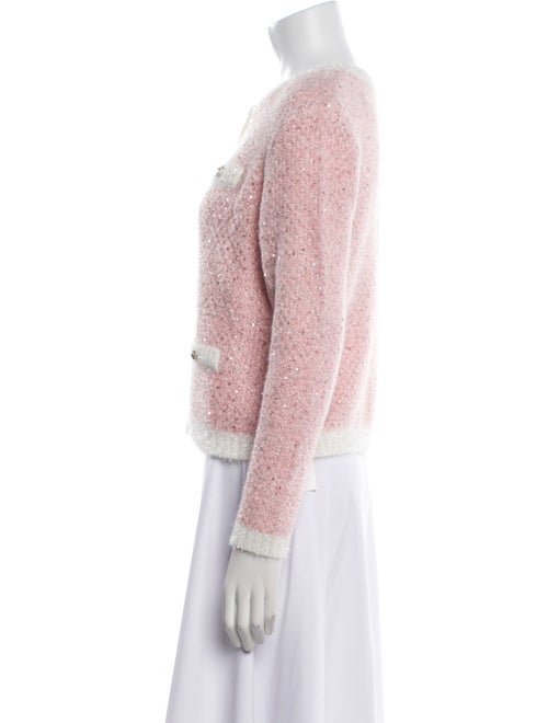 Maje Colorblock Pattern Crew Neck Sweater