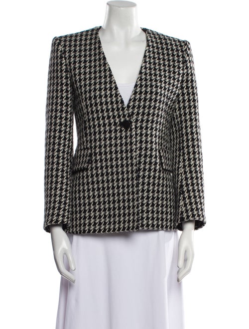 Maje Wool Houndstooth Print Blazer