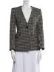 Maje Wool Houndstooth Print Blazer
