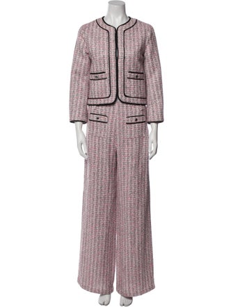 Maje Tweed Pattern Pant Set