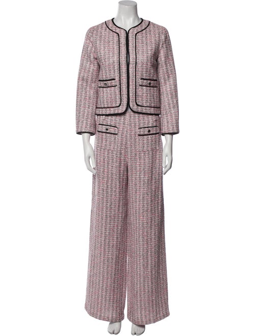 Maje Tweed Pattern Pant Set