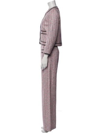 Maje Tweed Pattern Pant Set
