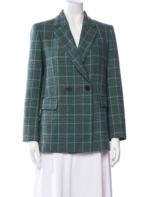 Maje Plaid Print Blazer