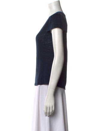 Maje Linen V-Neck T-Shirt