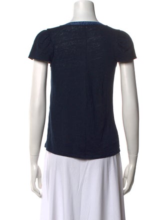 Maje Linen V-Neck T-Shirt