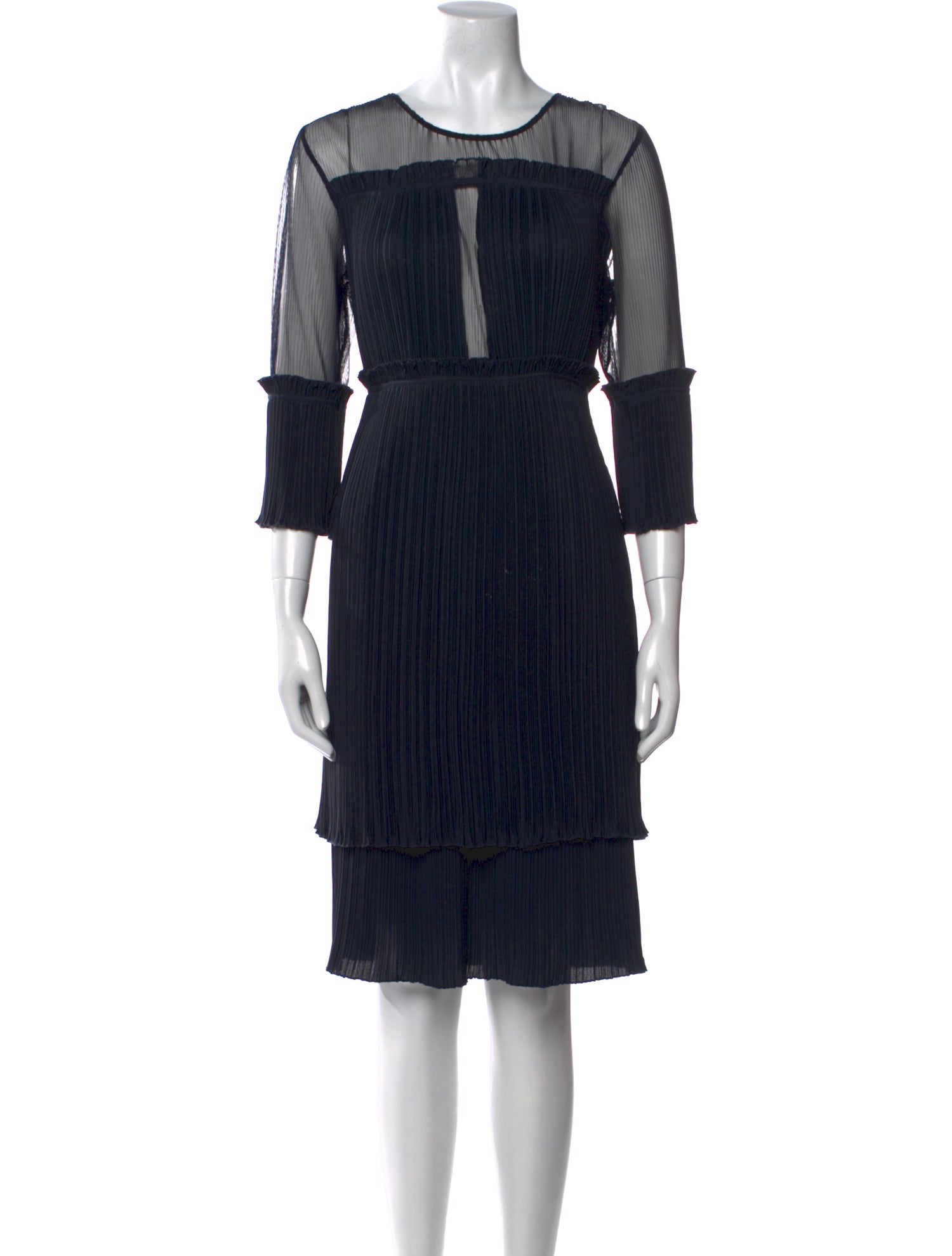Maje Crew Neck Knee-Length Dress