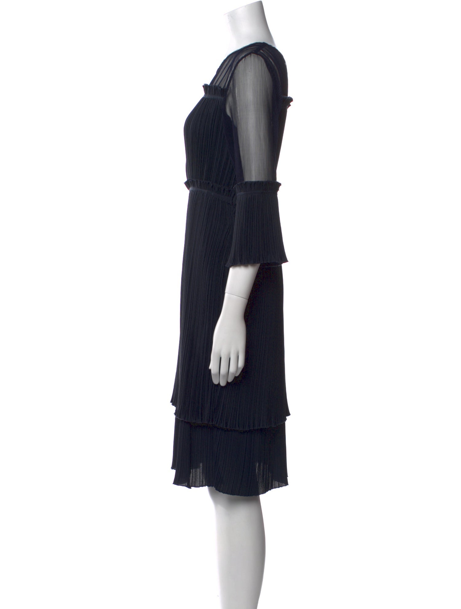 Maje Crew Neck Knee-Length Dress