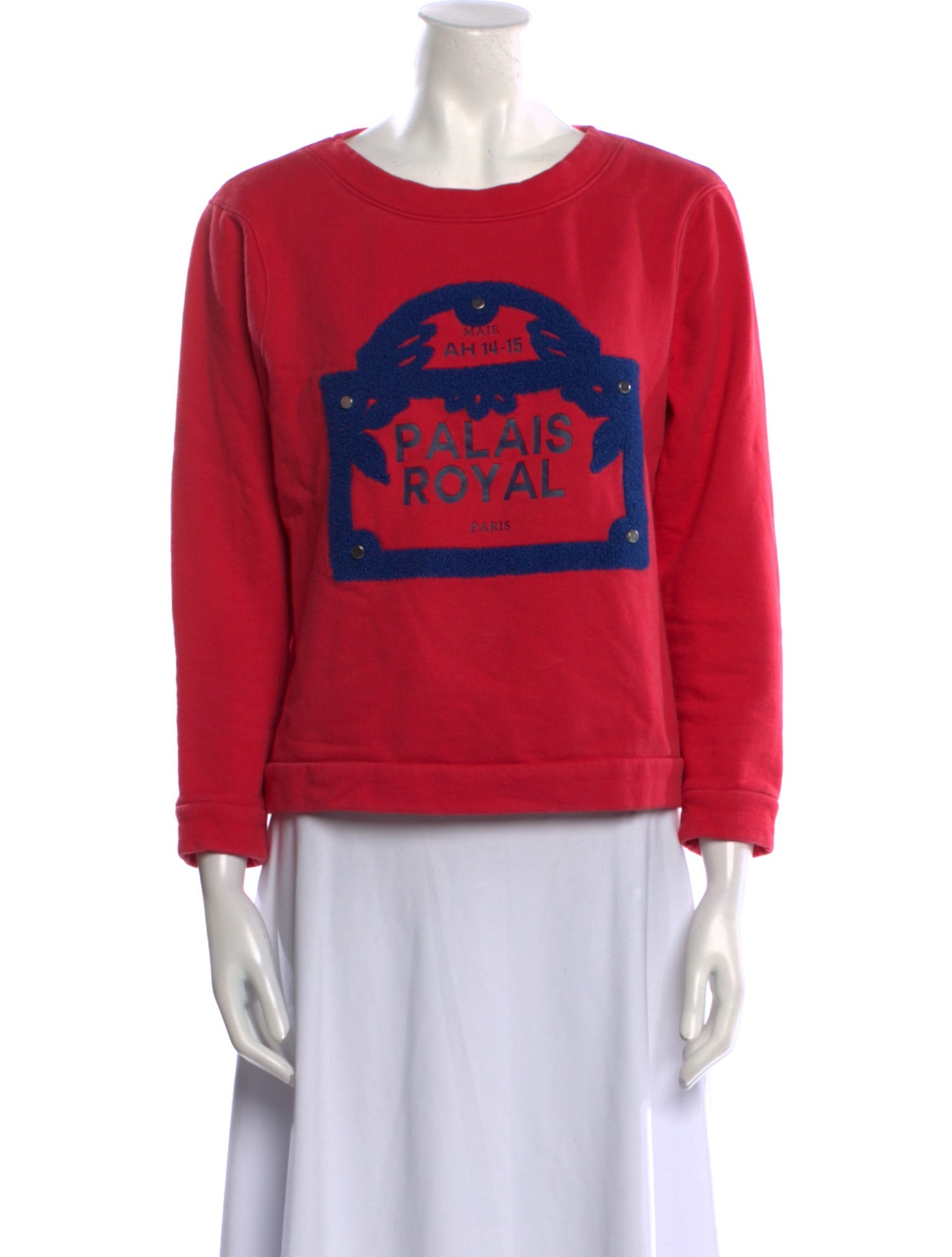 Maje Graphic Print Crew Neck Sweatshirt