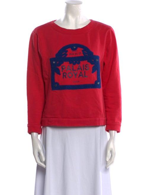 Maje Graphic Print Crew Neck Sweatshirt