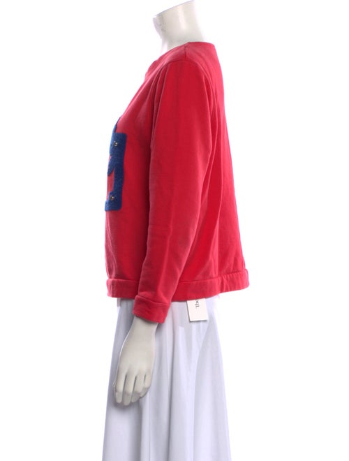 Maje Graphic Print Crew Neck Sweatshirt