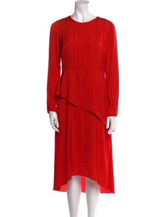 Maje Crew Neck Midi Length Dress