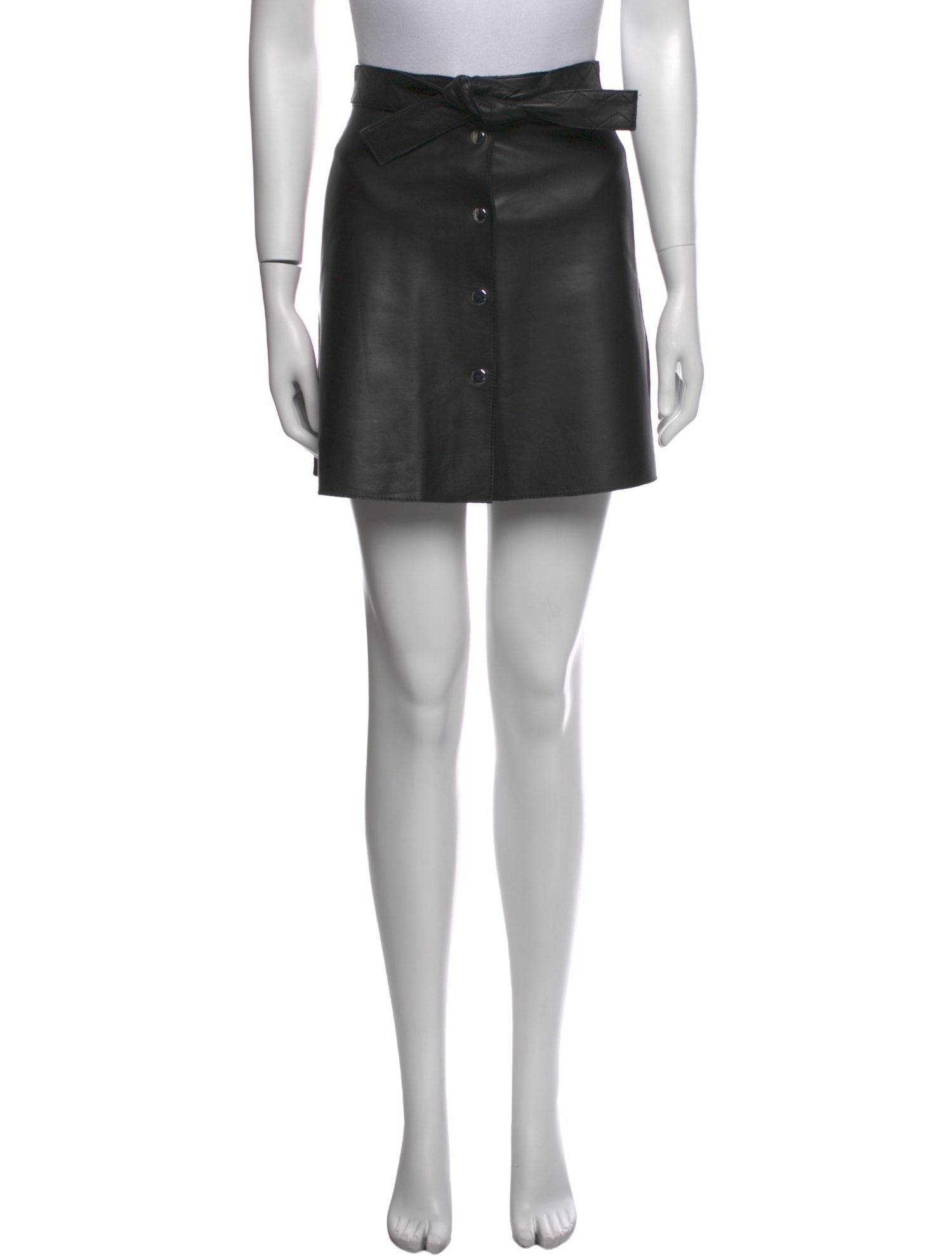Maje Leather Mini Skirt