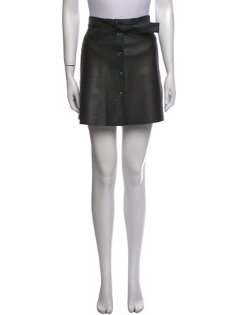 Maje Leather Mini Skirt