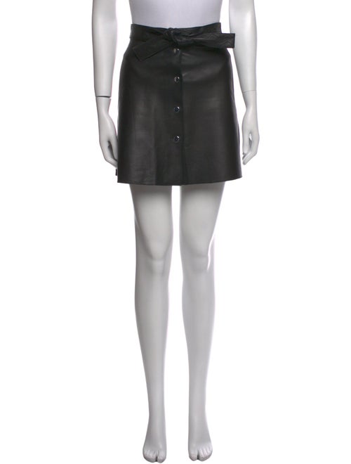 Maje Leather Mini Skirt