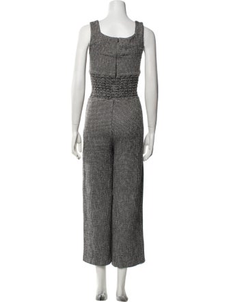 Maje Striped Square Neckline Jumpsuit