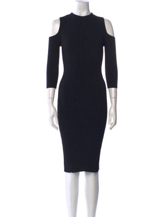 Maje Crew Neck Midi Length Dress