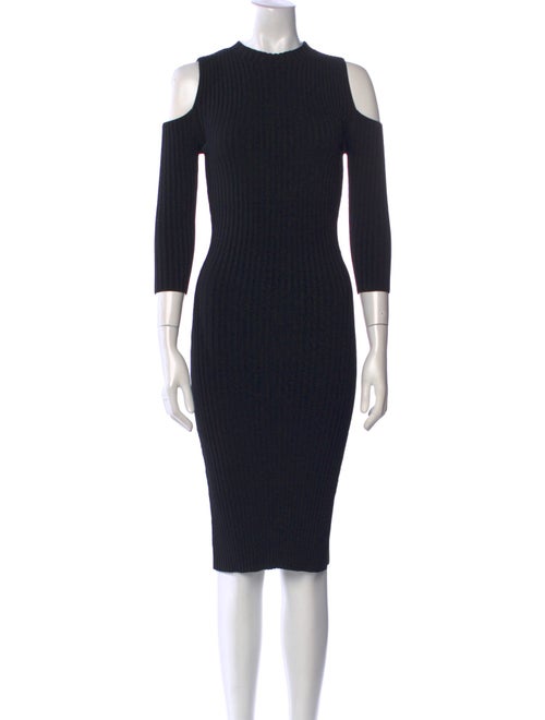 Maje Crew Neck Midi Length Dress