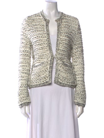 Maje Striped Open Front Sweater