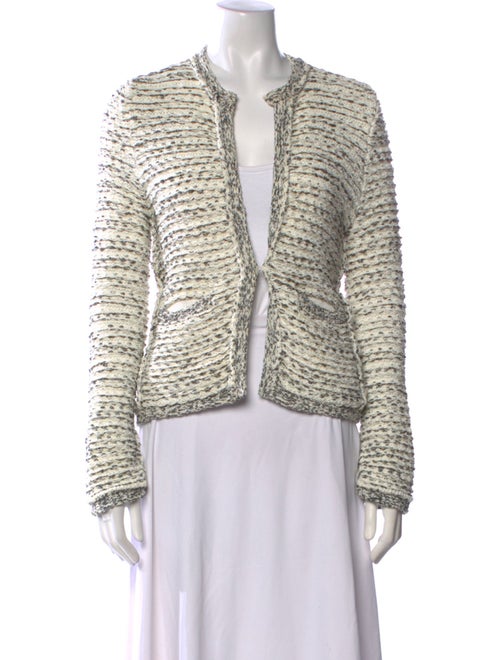 Maje Striped Open Front Sweater