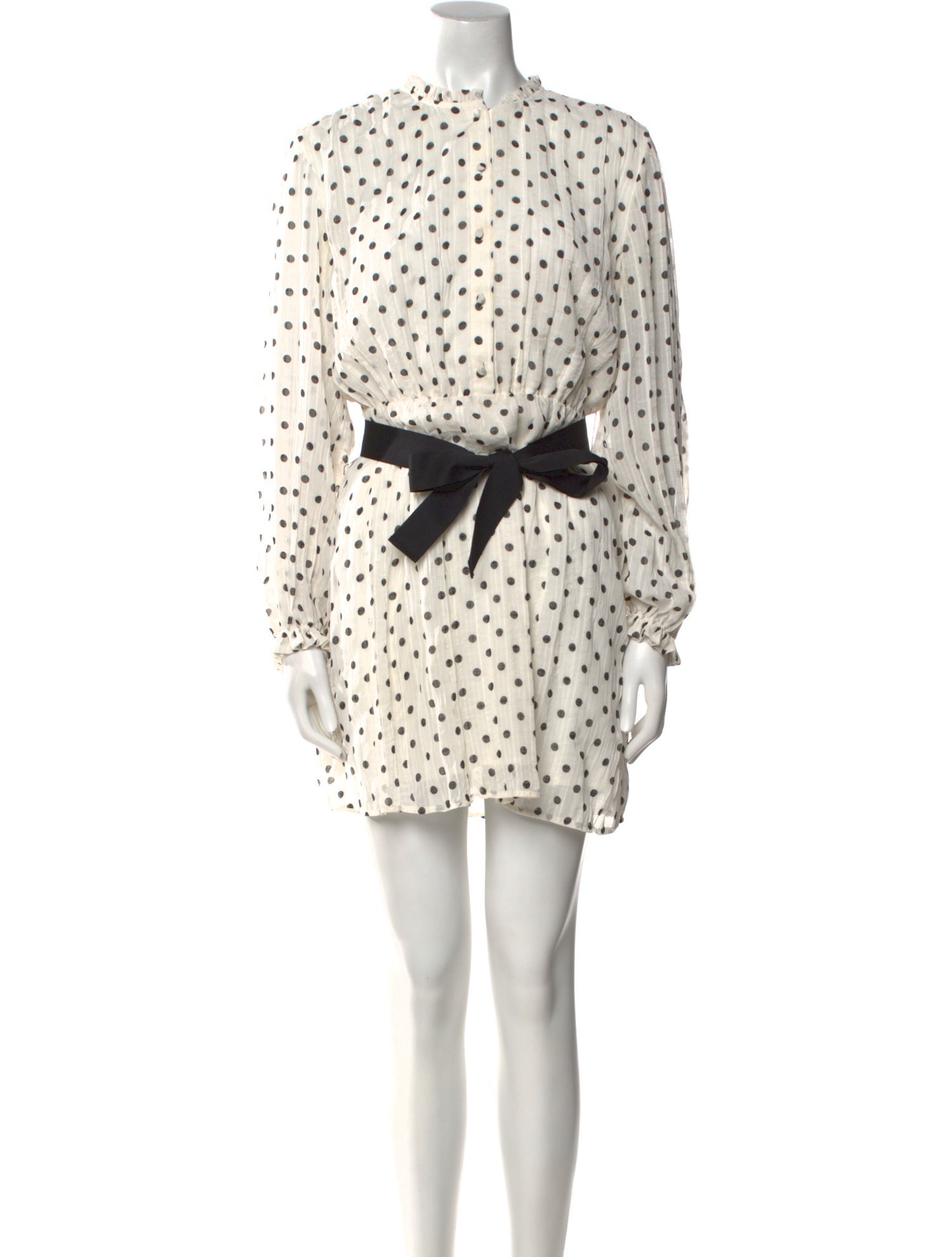 Maje Polka Dot Print Mini Dress
