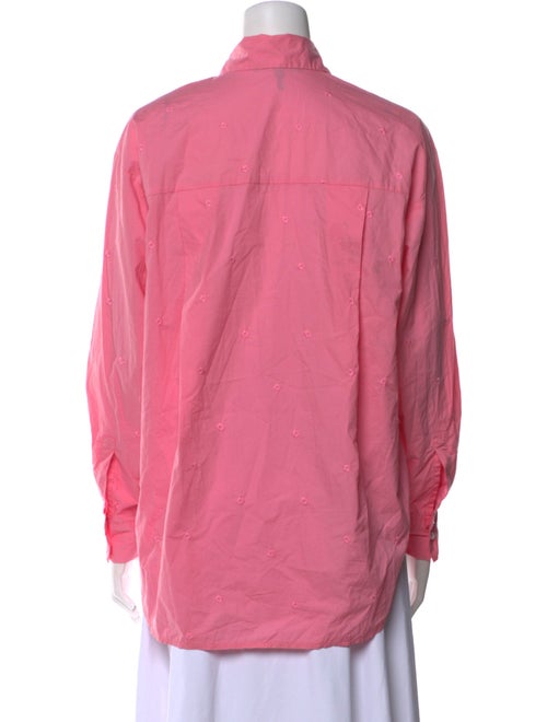 Maje Patterned Long Sleeve Button-Up Top